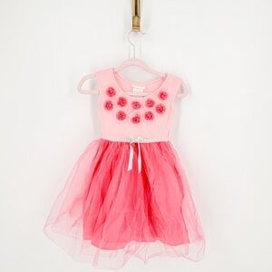 Charming Pink Floral Kids Dress